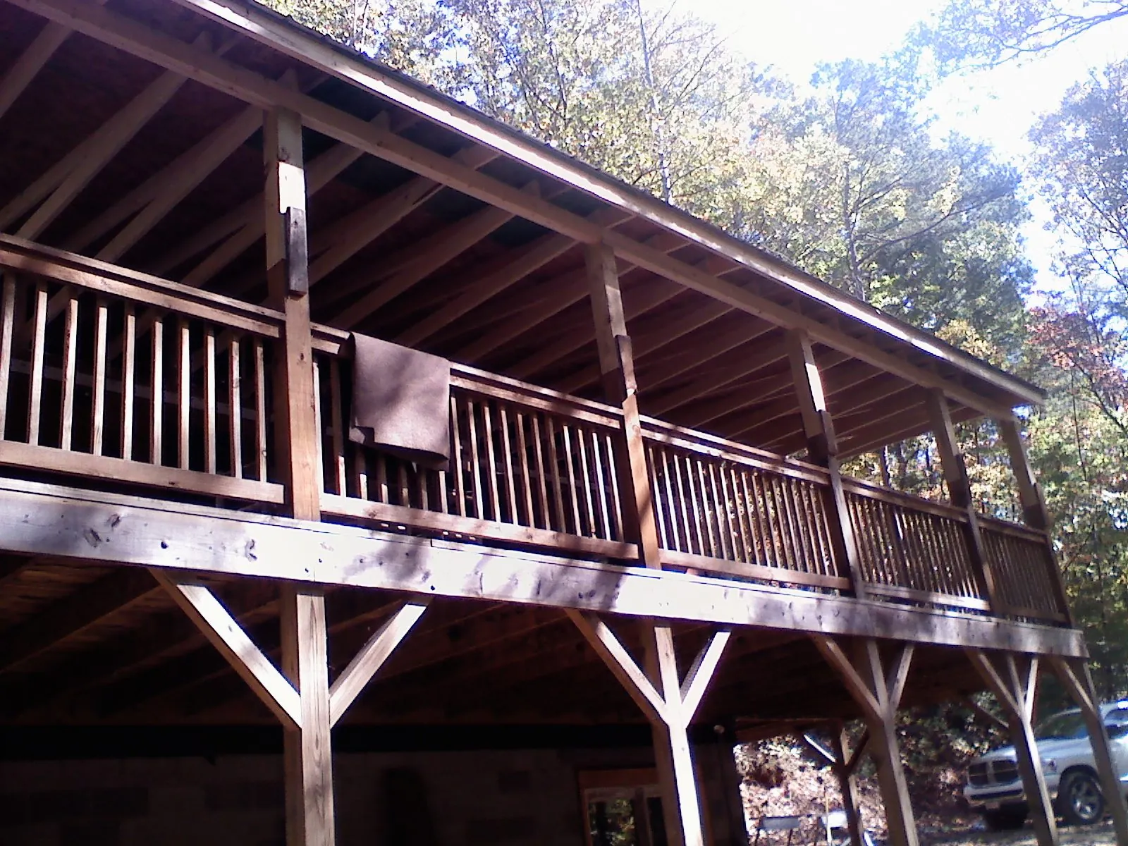 Timber framing under a new elevated porch and deck — Roof Leak Repair in Douglas by Roofing Brothers